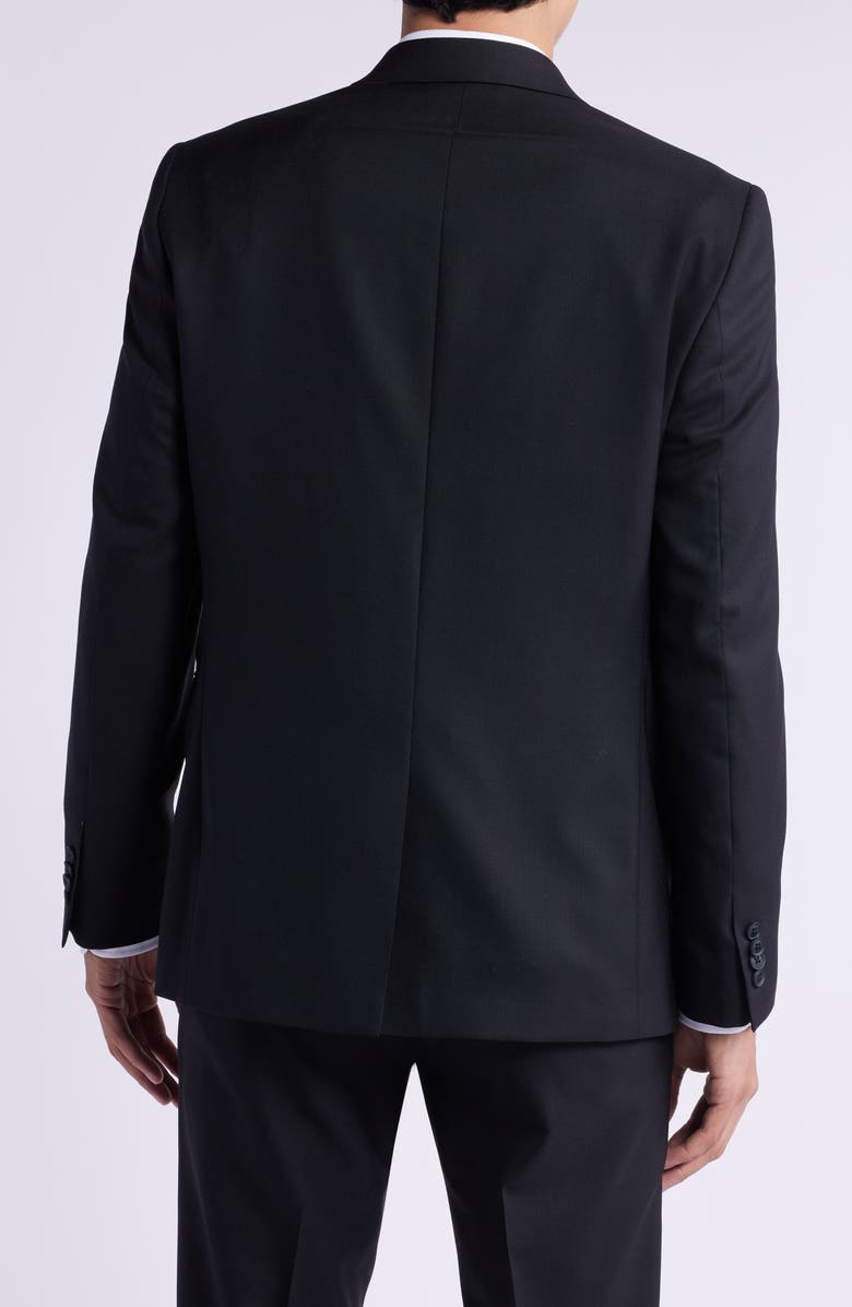 AllSaints Ross Slim Fit Solid Black Wool Sport Coat Suit Separate, Alternate, color, 