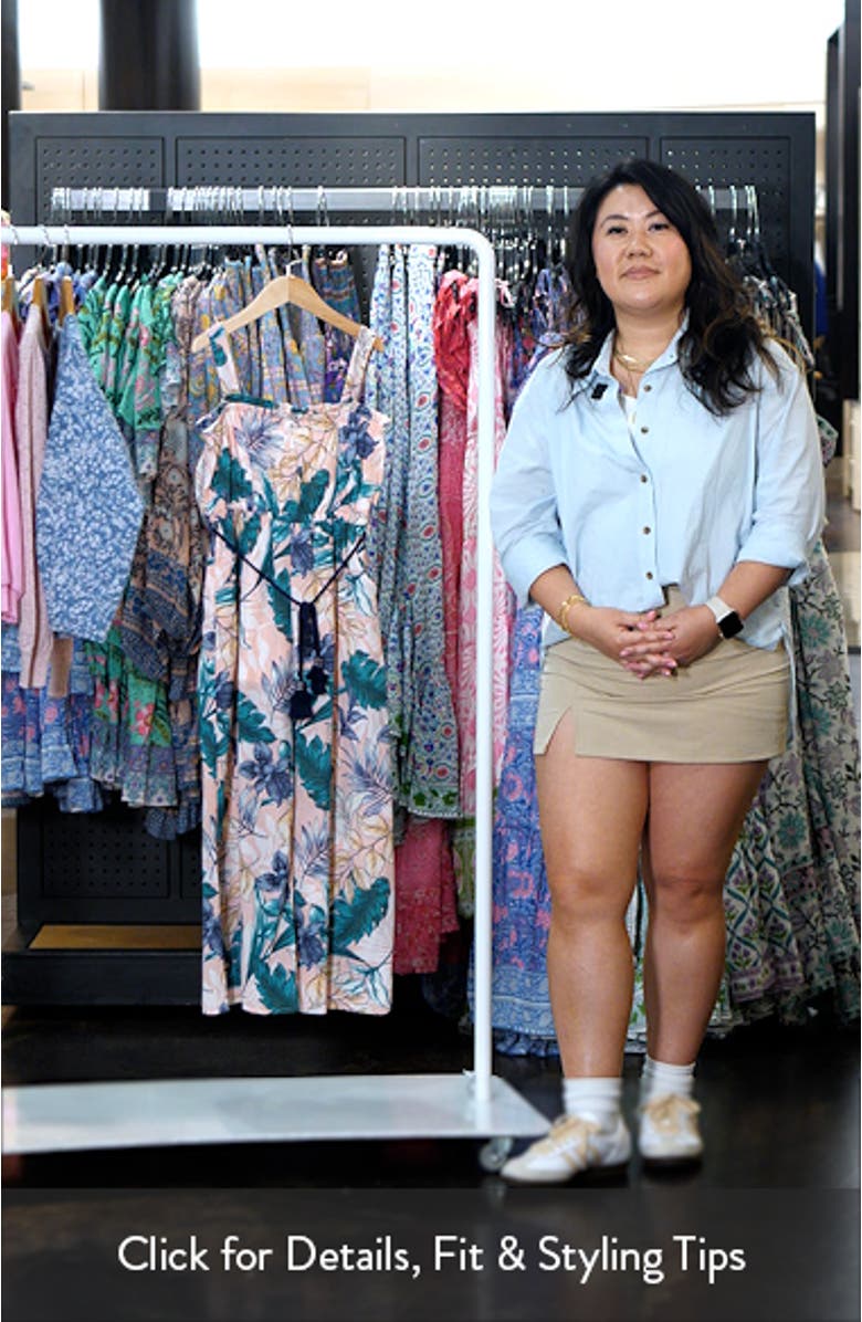 Kids' Tropical Print Wide Leg Jumpsuit, sales video thumbnail