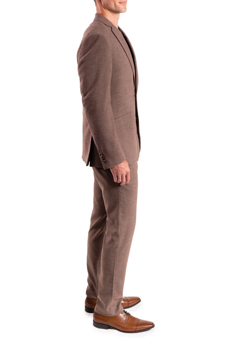 SAVILE ROW CO Donegal Twist Suit, Alternate, color, Brown