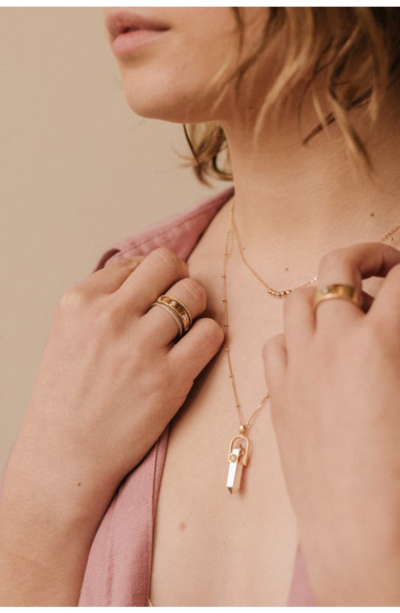 ELLIOT YOUNG CRYSTALIZED HEALING PENDANT, Alternate, color, Silver