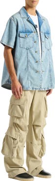 Balmain Light blue denim shirt