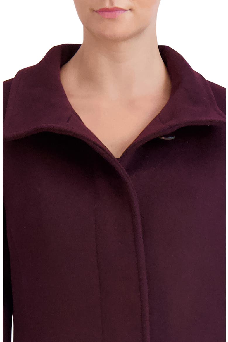 Longline Wool Blend Coat, Alternate, color, BORDEAUX