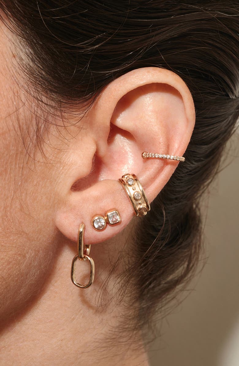 Anzie Cleo Jaeda Stud Earrings, Alternate, color, Yellow Gold