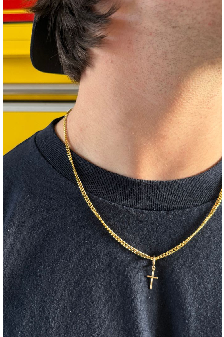 Cross Charm, Alternate, color, Gold