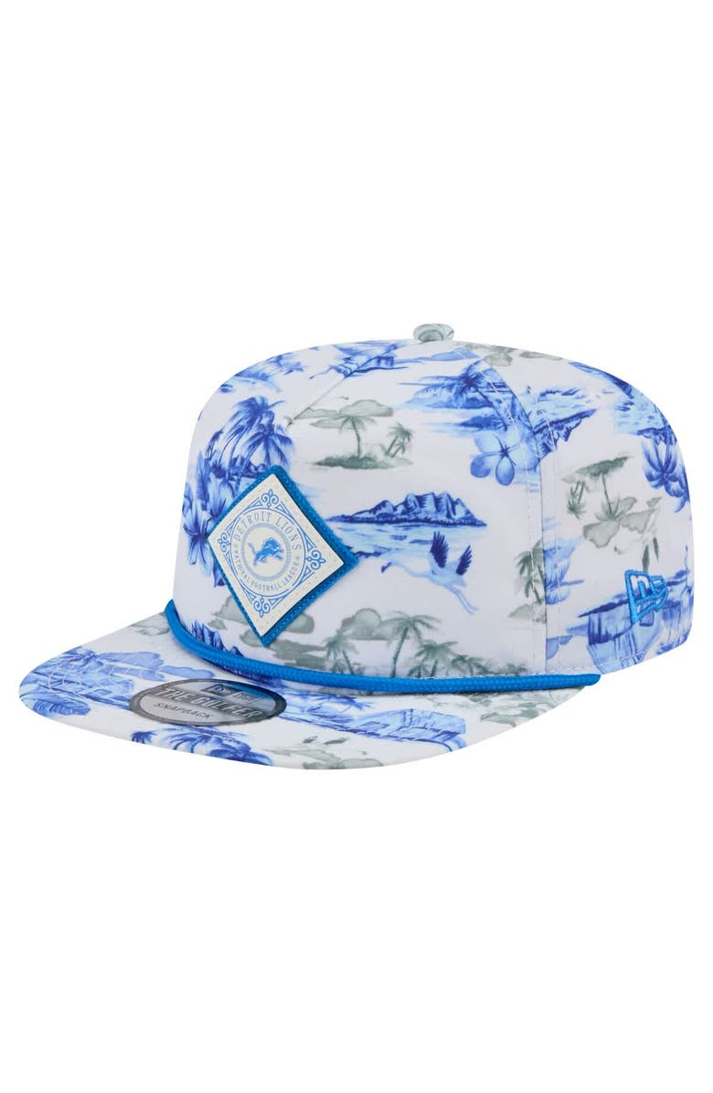 New Era Men's New Era White Detroit Lions Adventure Snapback Golfer Hat, Main, color, White