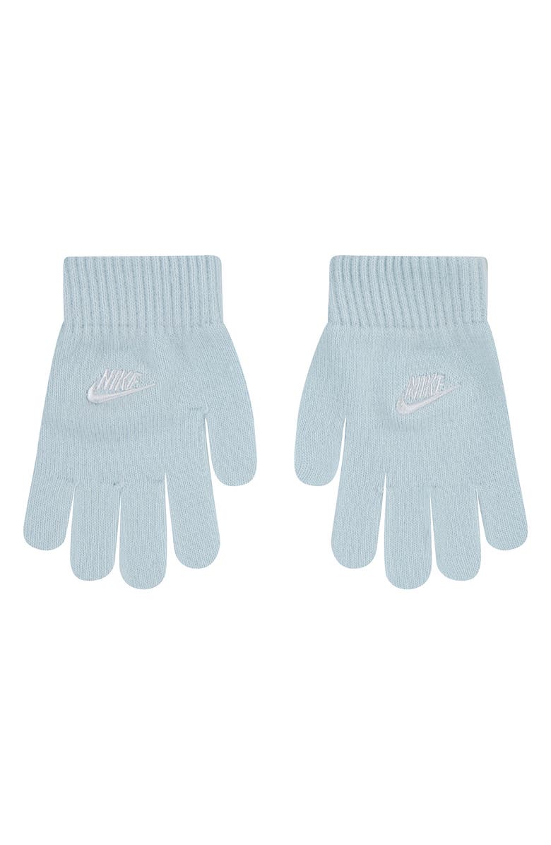 Nike Kids' Embroidered Logo Knit Beanie & Gloves Set, Alternate, color, Glacier Blue