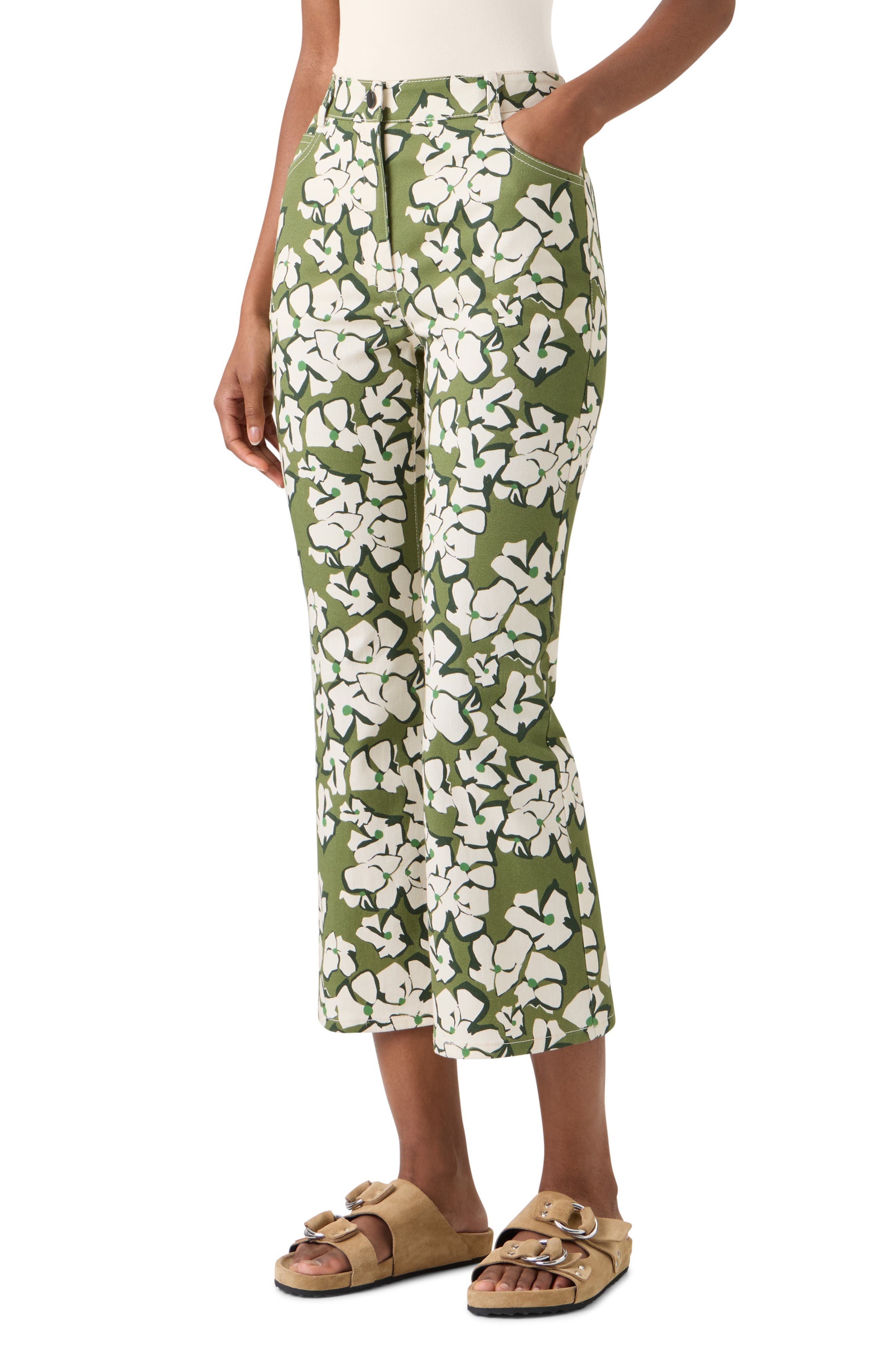 roku 6 ROKU LEAF PRINT PANTS パンツ 6（ロク）の「＜6(ROKU)＞FLOWER