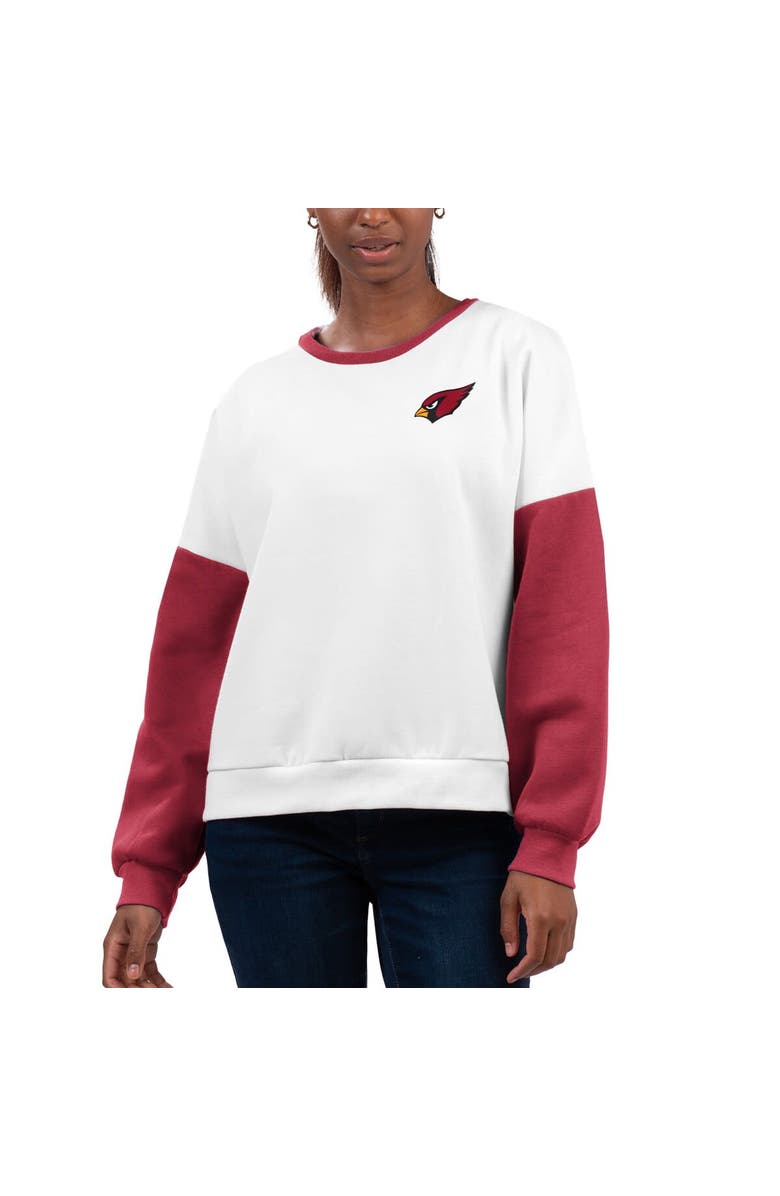 G-III 4HER BY CARL BANKS Women's G-III 4Her by Carl Banks White Arizona Cardinals A-Game Pullover Sweatshirt, Main, color, White
