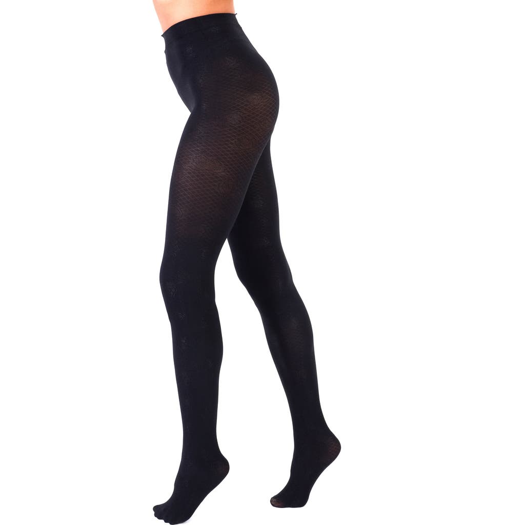Stems Rosey Opaque Tights in Black