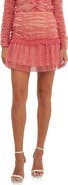Endless Rose Floral Ruched Mesh Miniskirt