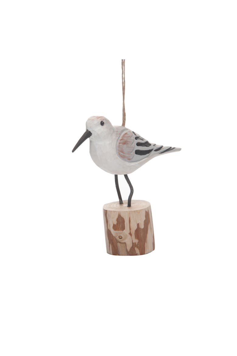 Carved Sandpiper Ornament, Main, color, Off-White