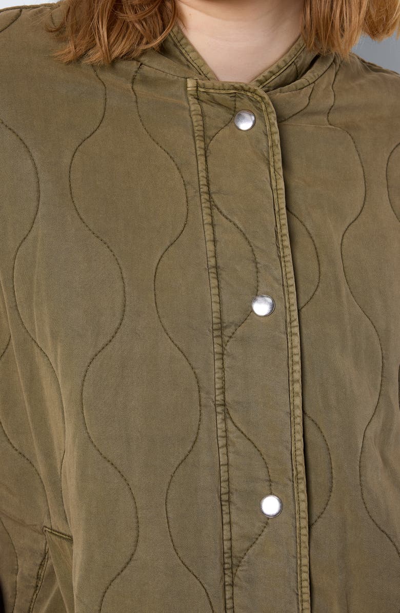 Noisy may Dazzel Quilted Bomber Jacket, Alternate, color, 