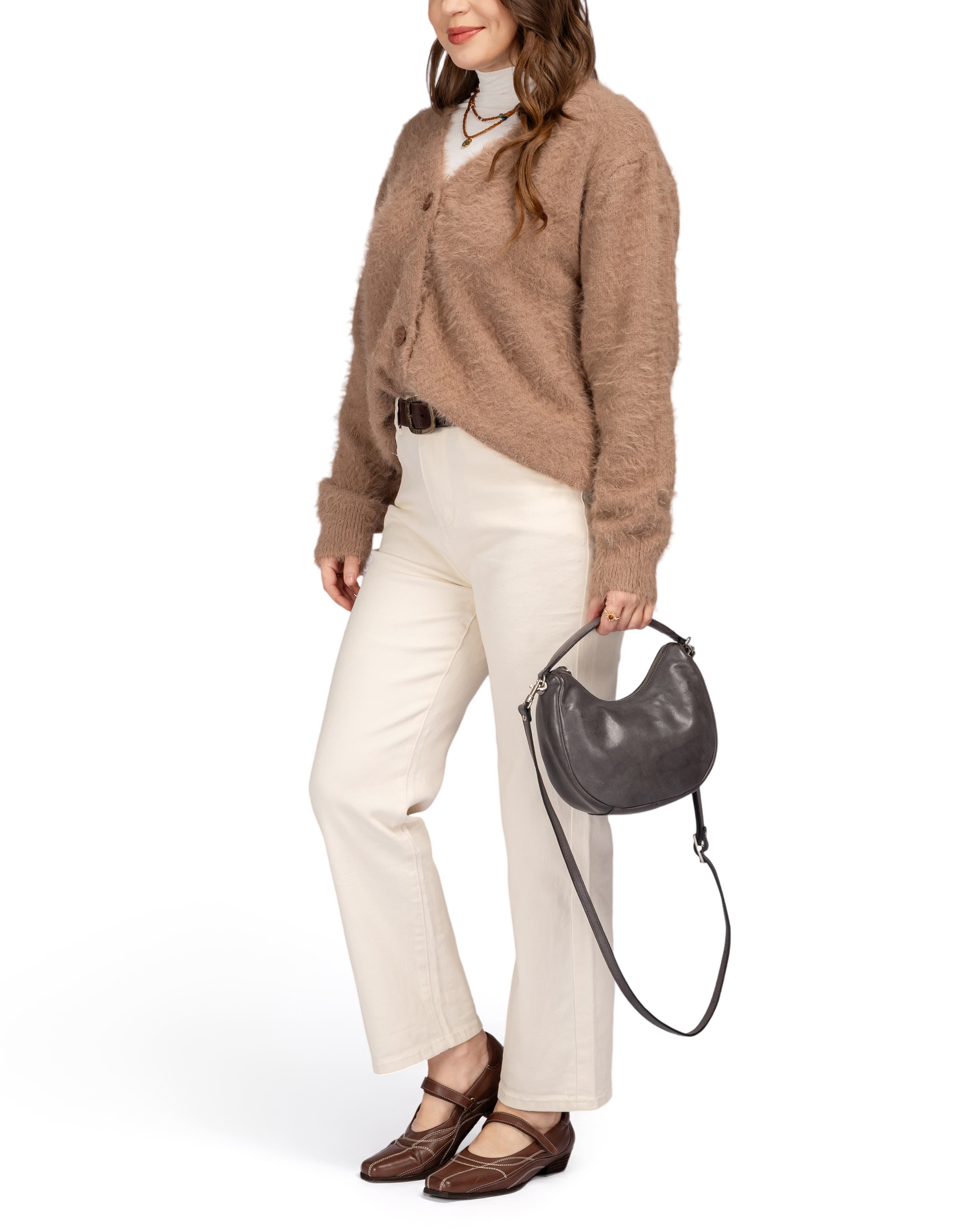 OLD TREND Dahlia Genuine Leather Soft Everyday Hobo Bag, Alternate, color, Grey