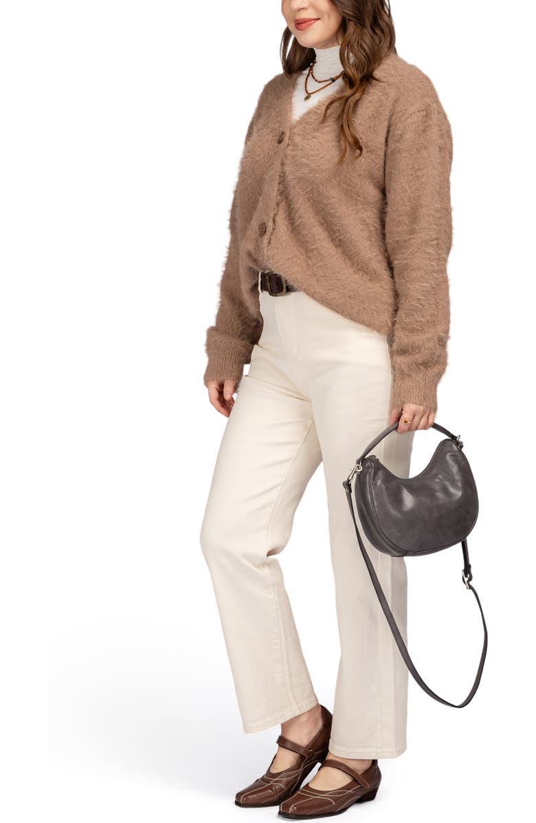 OLD TREND Dahlia Genuine Leather Soft Everyday Hobo Bag, Alternate, color, Grey