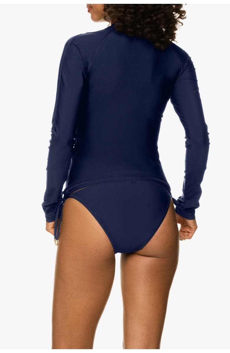HELEN JON Beach Break Rash Guard UPF 50+, Alternate, color, Navy