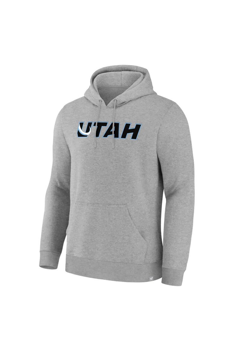 Men's Fanatics  Heather Gray Utah Mammoth Combo Legacy Fleece Pullover Hoodie, Alternate, color, Heather Gray