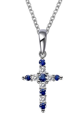 Lafonn Birthstone Cross Pendant Necklace In Multi