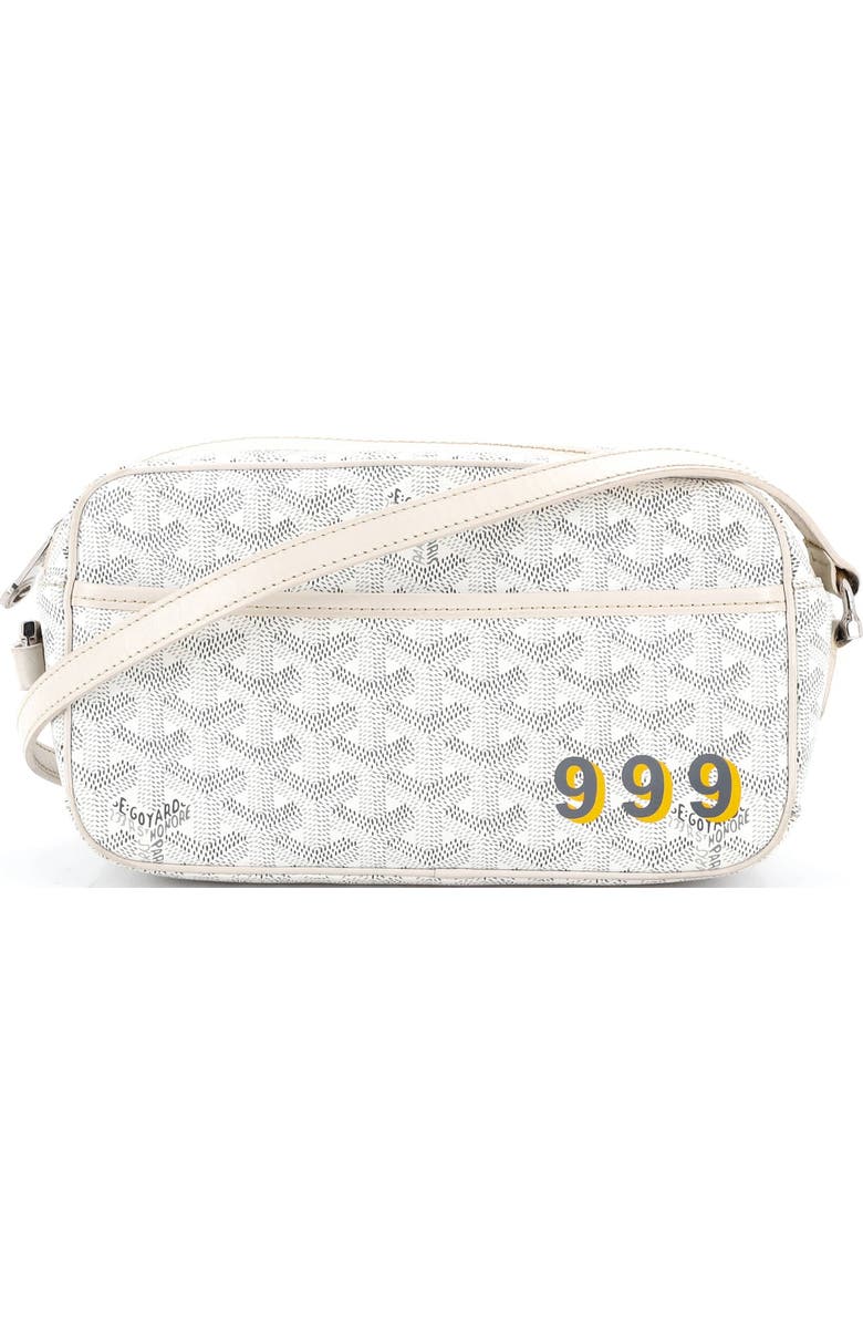 Pre-Owned Goyard Cap Vert Bag Printed Coated Canvas, Main, color, White