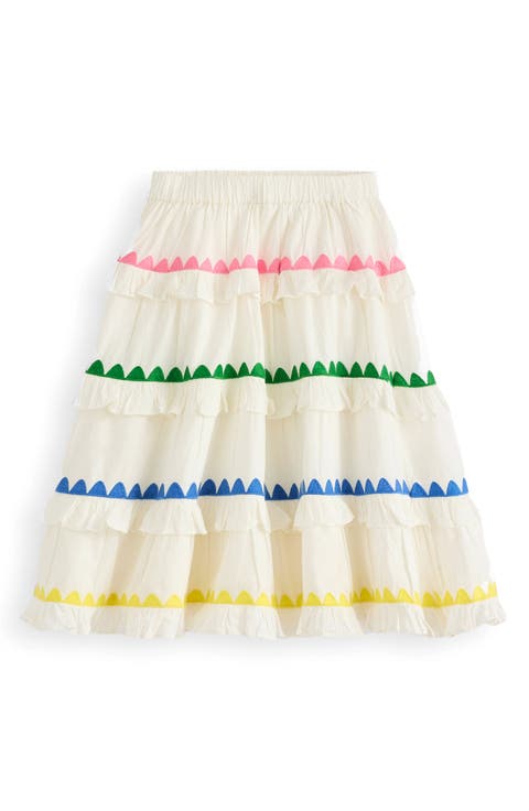 Kids' Cotton Tiered Midi Skirt (Toddler, Little Kid & Big Kid)