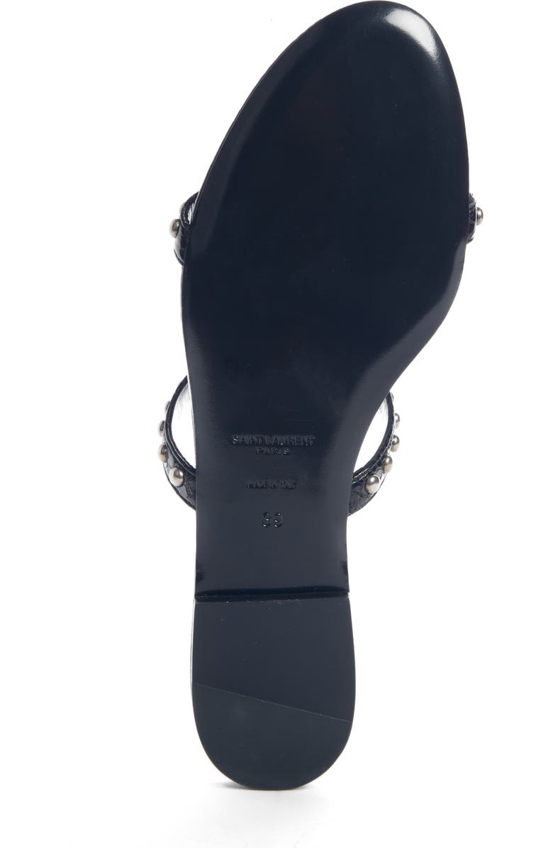 Saint Laurent Kiki Nu Pieds Studded Slide Sandal, Alternate, color,