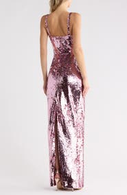 L'AGENCE Karma Sequin Column Dress