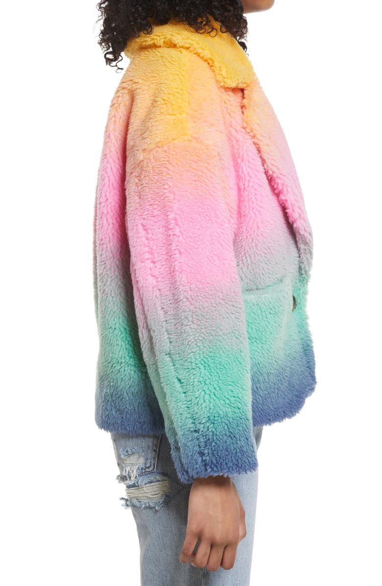 BLANKNYC Ombré Faux Fur Teddy Coat, Alternate, color,