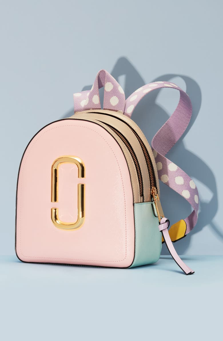 The Marc Jacobs MARC JACOBS Pack Shot Leather Backpack, Main, color,