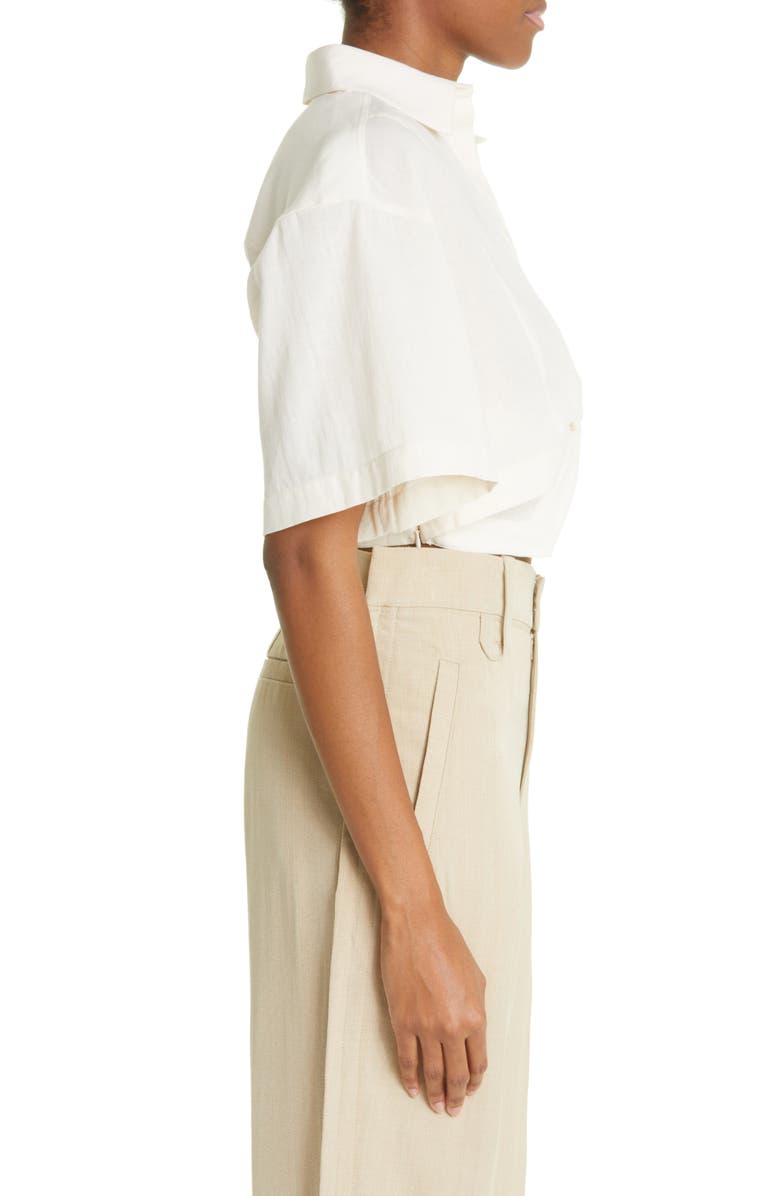 Jacquemus La Chemise Capri Twist Cotton Shirt, Alternate, color,