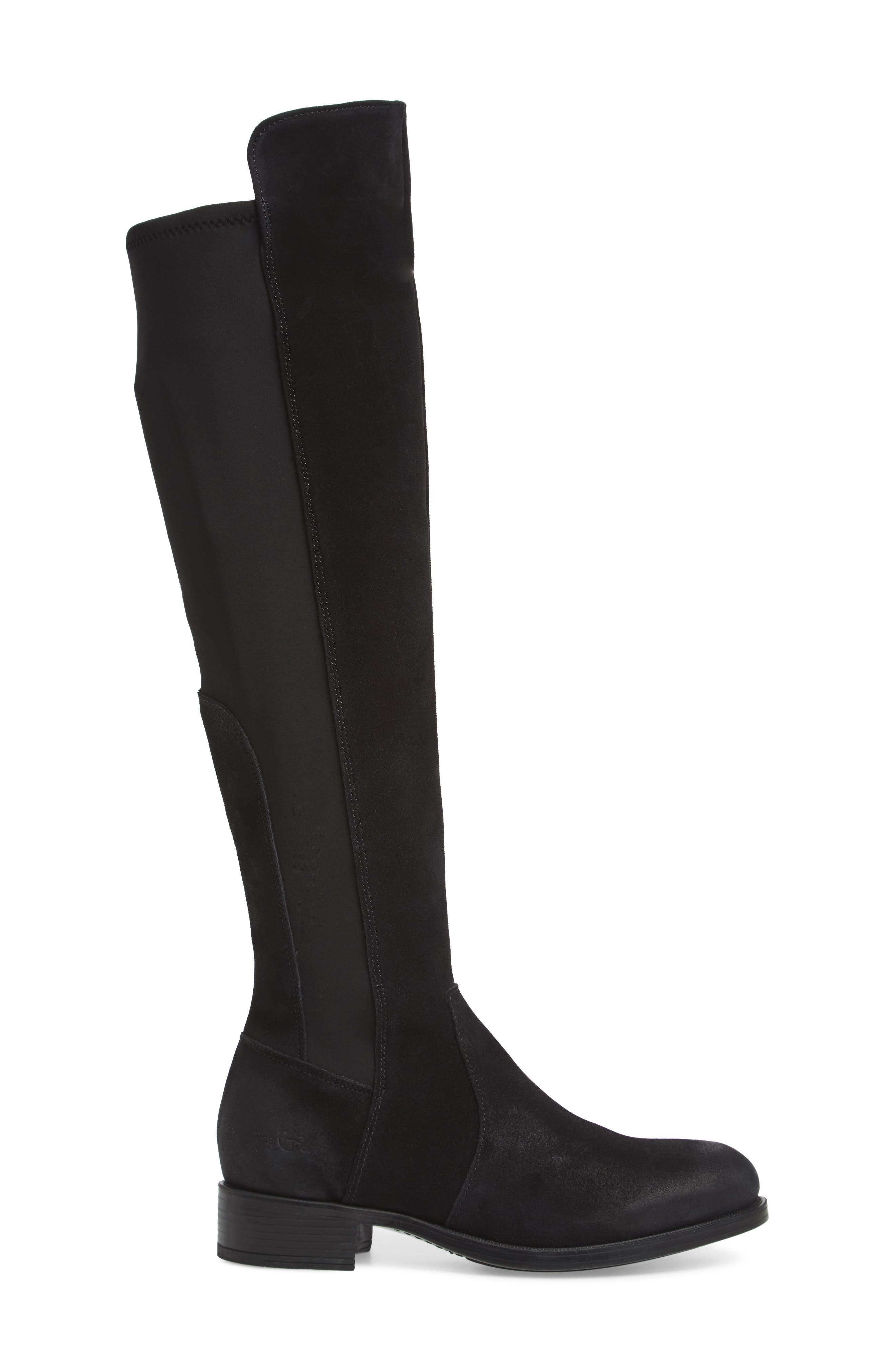 Bunt Waterproof Over the Knee Boot, Alternate, color, BLACK