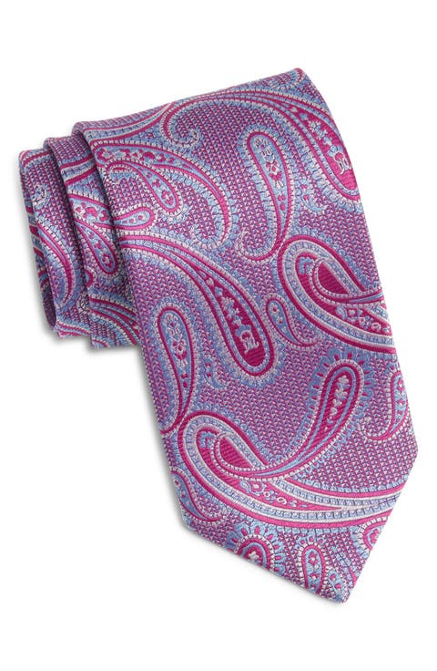 X-Long Paisley Silk Tie