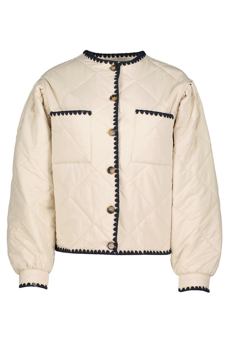 Brooklyn Whipstitch Quilted Jacket, Alternate, color, Ivory