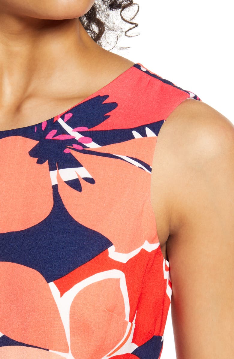 Donna Ricco Floral Belted Fit & Flare Midi Dress, Alternate, color, 