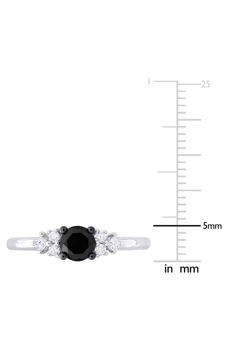 Julianna B. Black & White Diamond Seven-Stone Ring 14k, Alternate, color, 14K White Gold