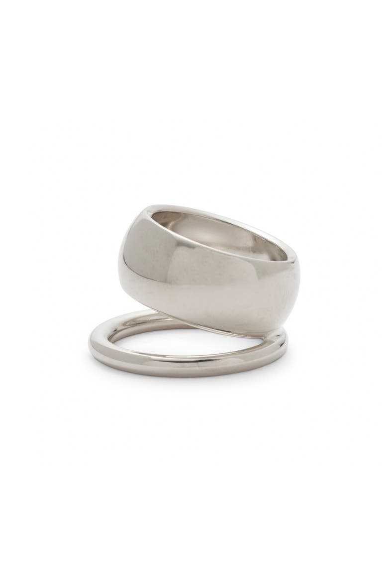 Halo Double Band Ring, Main, color, SILVER