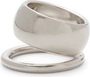 Lady Grey Halo Double Band Ring