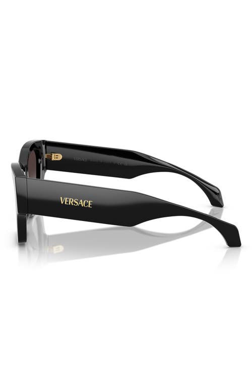 Versace 53mm Gradient Square Sunglasses In Black/grey Gradient