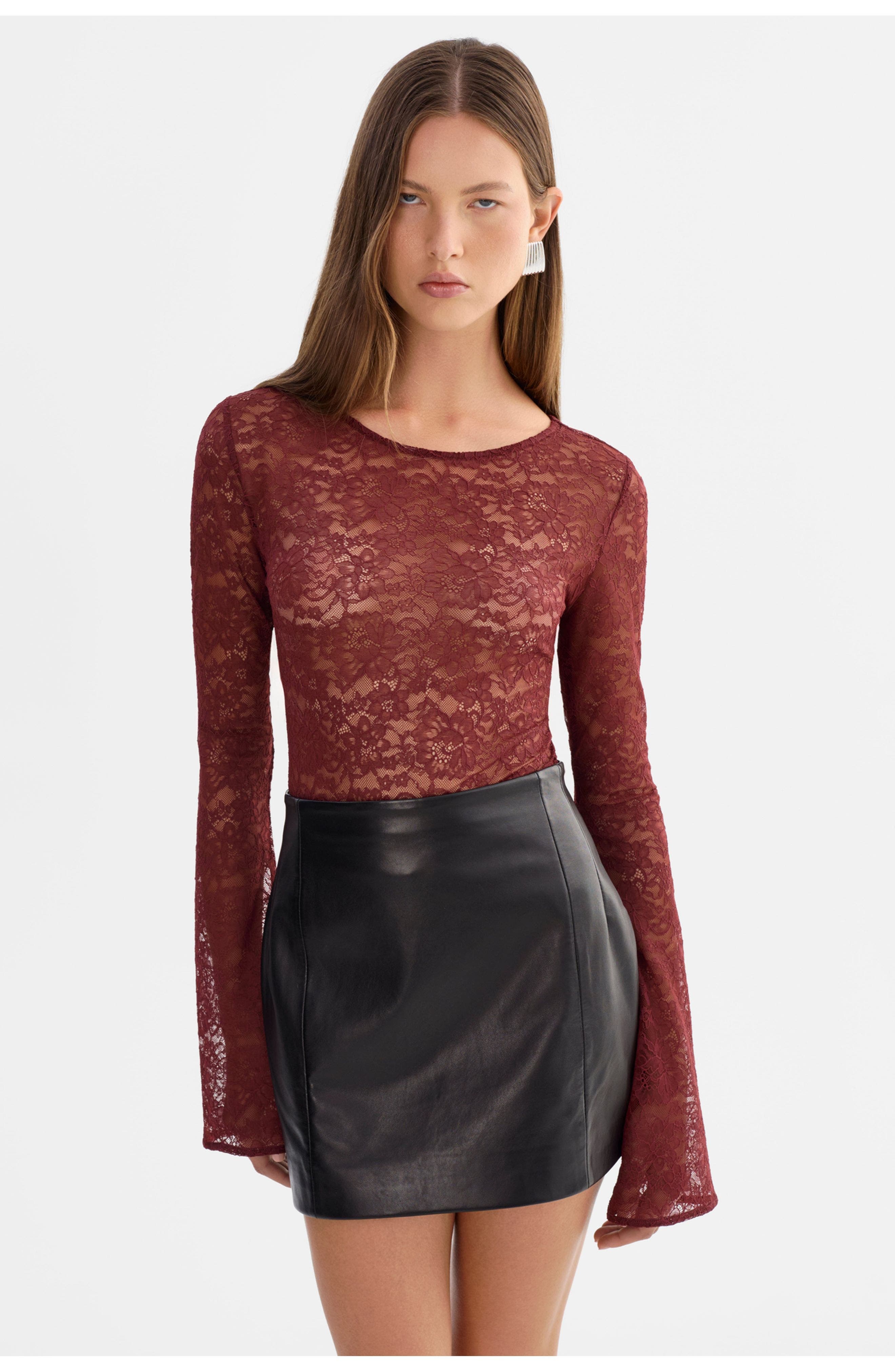 Amelia | Lace Long Sleeve Top - image 3