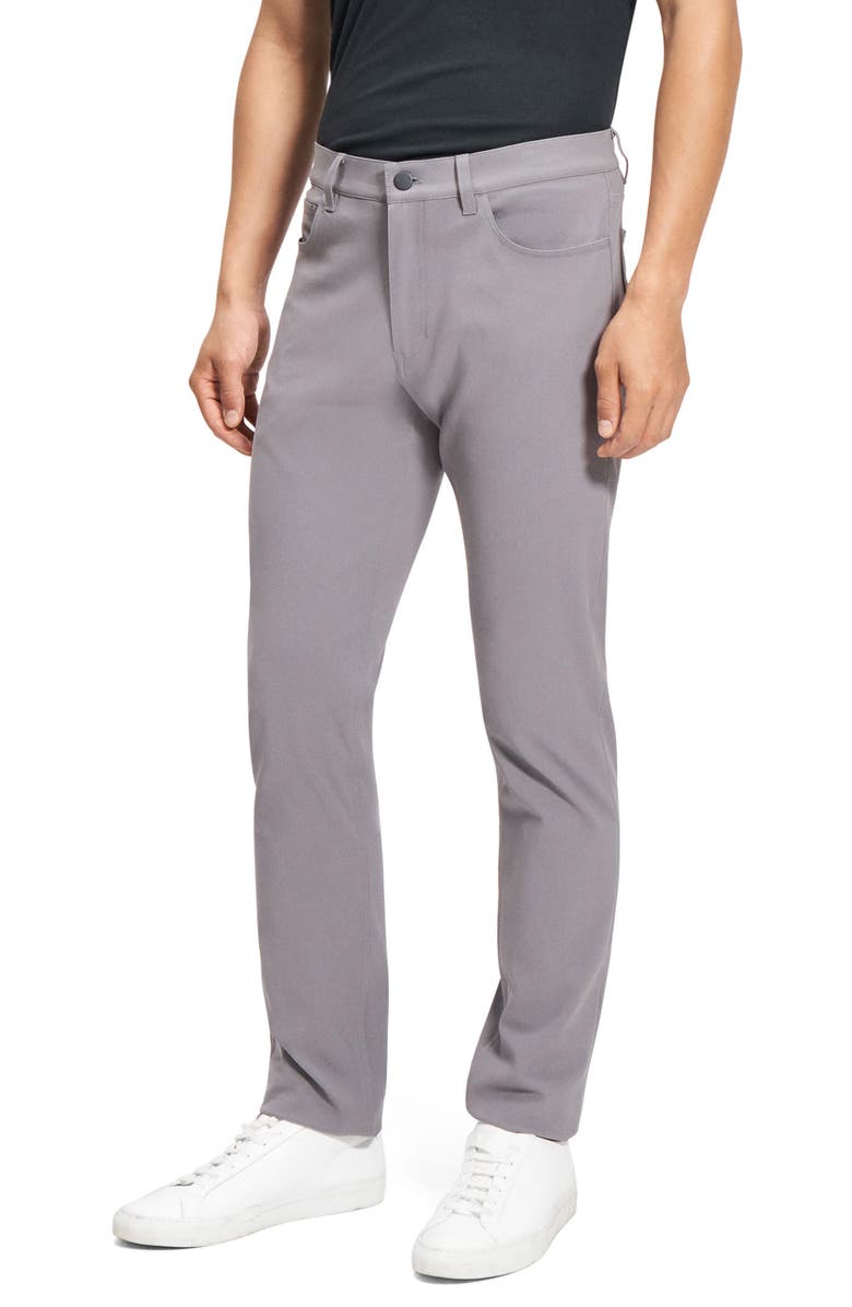 Theory Raffi Twill Pants, Alternate, color, Soft Grey