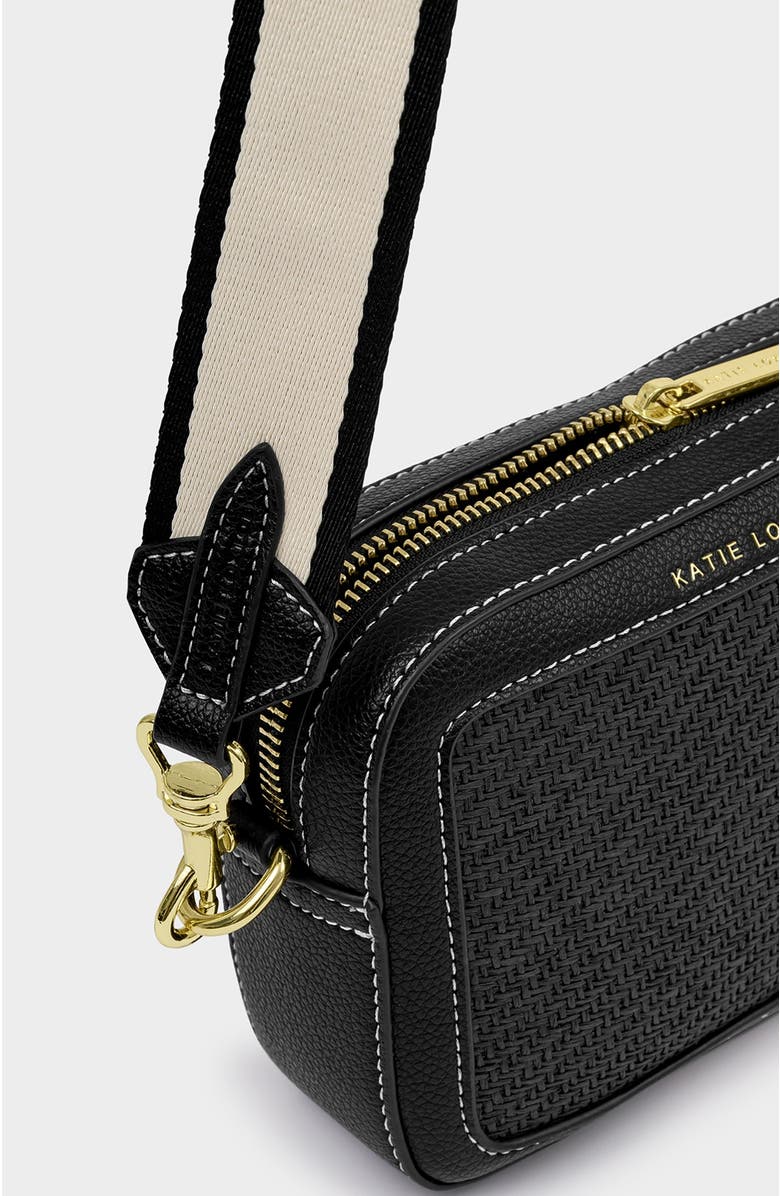 Katie Loxton Avery Raffia Small Crossbody Bag, Alternate, color, Black