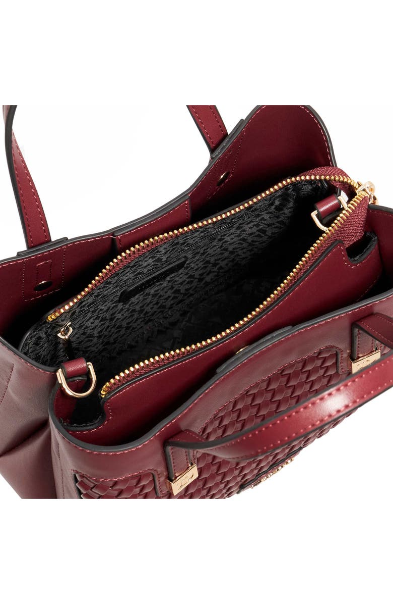 Dune London Deavie Woven Tote Bag, Alternate, color, Burgundy