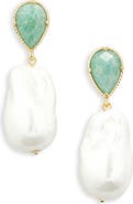 EYE CANDY LOS ANGELES Keti Faux Pearl Drop Earrings