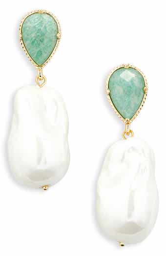 Keti Faux Pearl Drop Earrings