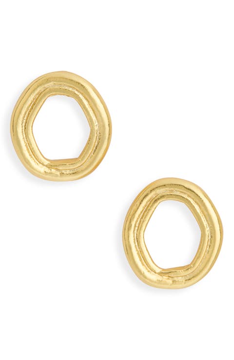 Oblong Hollow Frame Stud Earrings