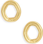 Karine Sultan Oblong Hollow Frame Stud Earrings