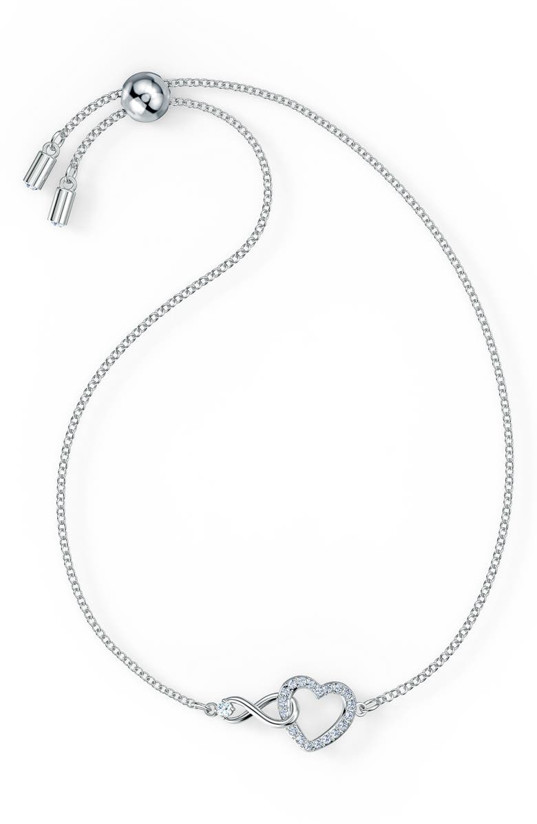 Swarovski Hyperbola Swarovski Crystal Heart Bracelet, Alternate, color, White