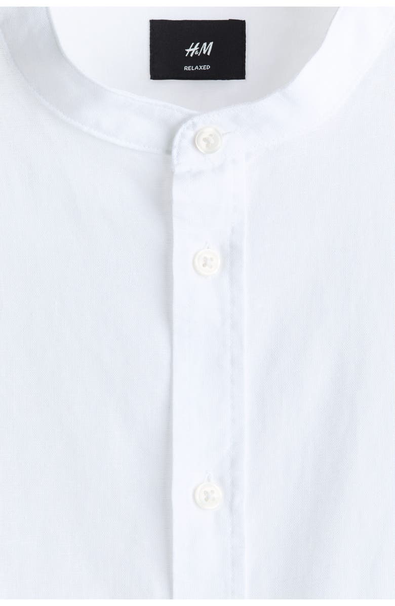 H&M Relaxed-fit linen-blend shirt, Alternate, color, White