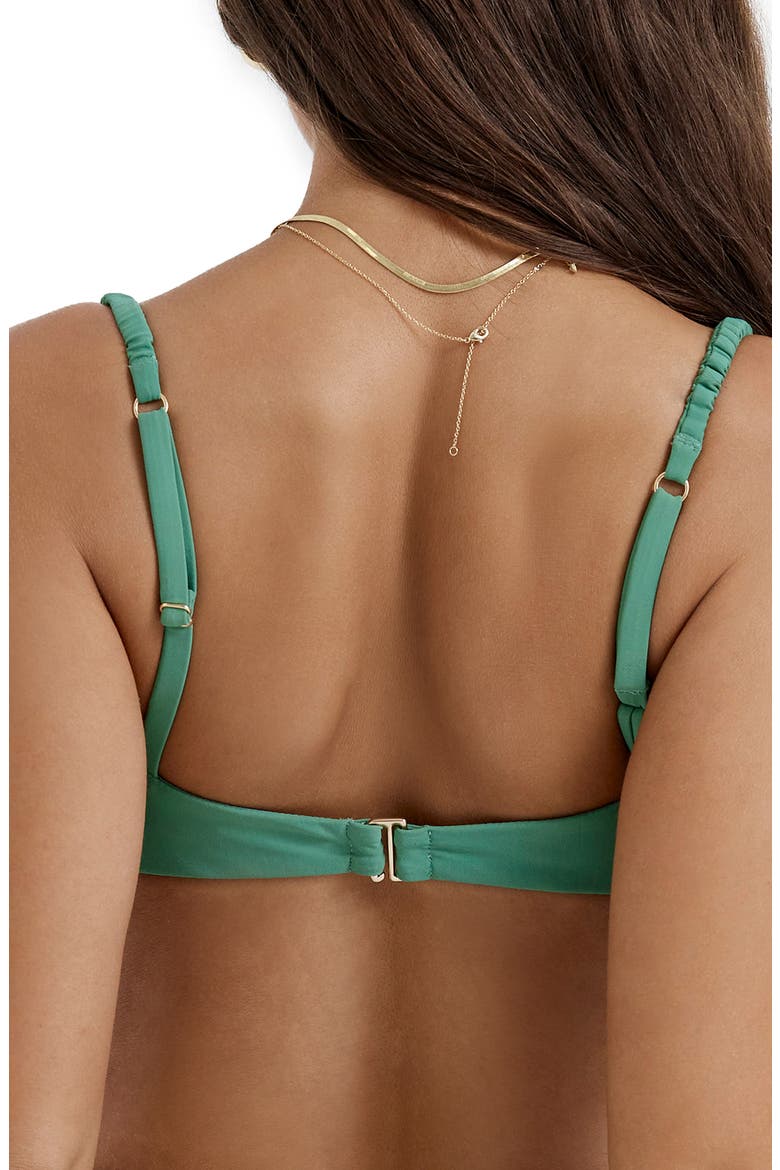 Cassis Ruched Bikini Top, Alternate, color, EUCALYPTUS