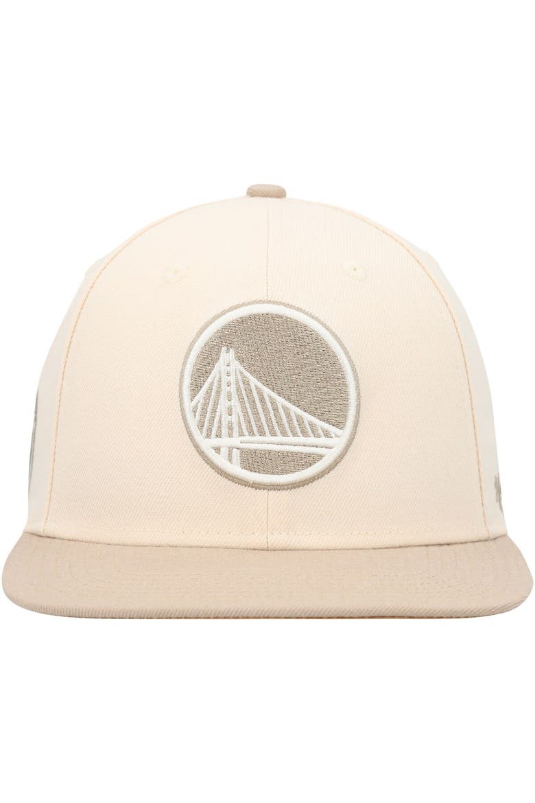 Men's '47 Cream/Tan Golden State Warriors Sierra Sure Shot Captain Snapback Hat, Alternate, color, Cream