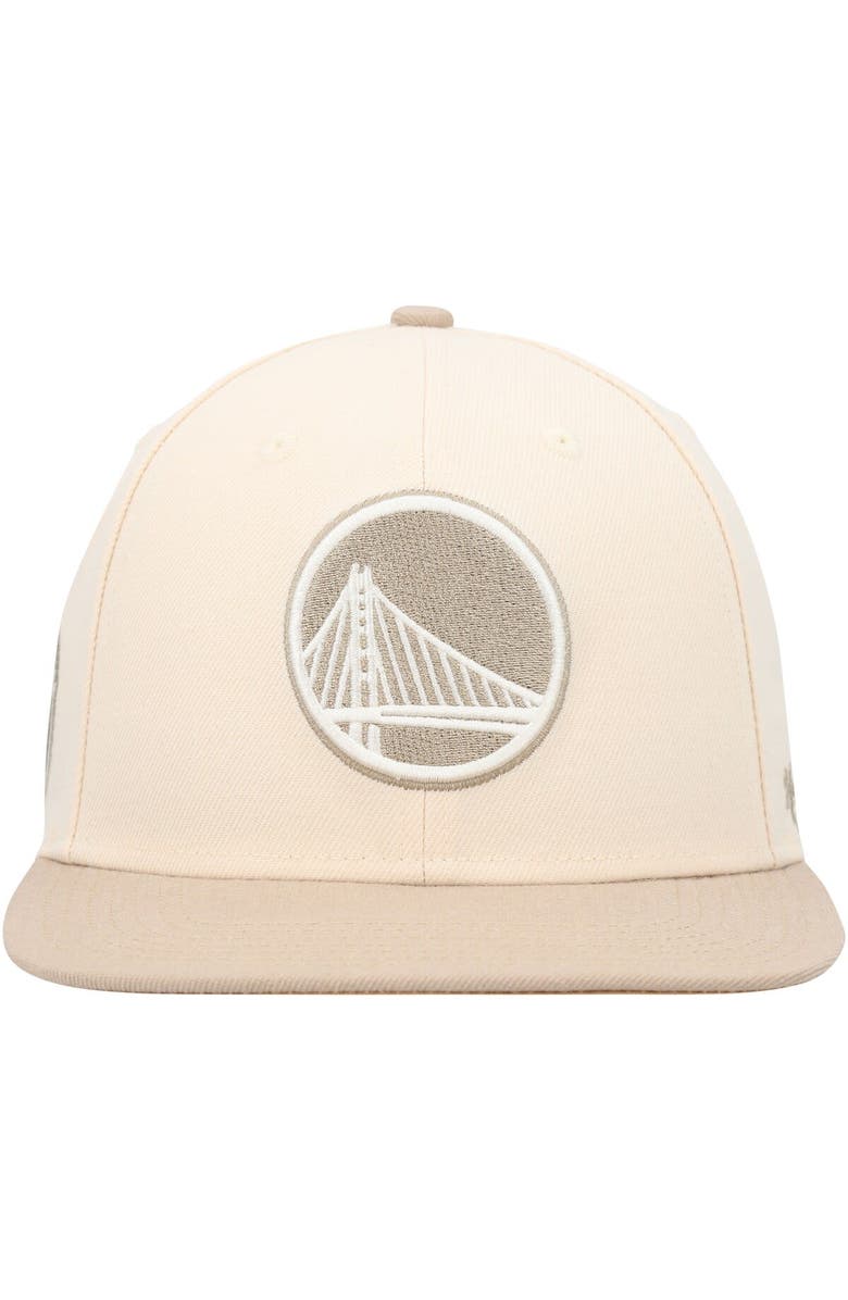 '47 Men's '47 Cream/Tan Golden State Warriors Sierra Sure Shot Captain Snapback Hat, Alternate, color, 