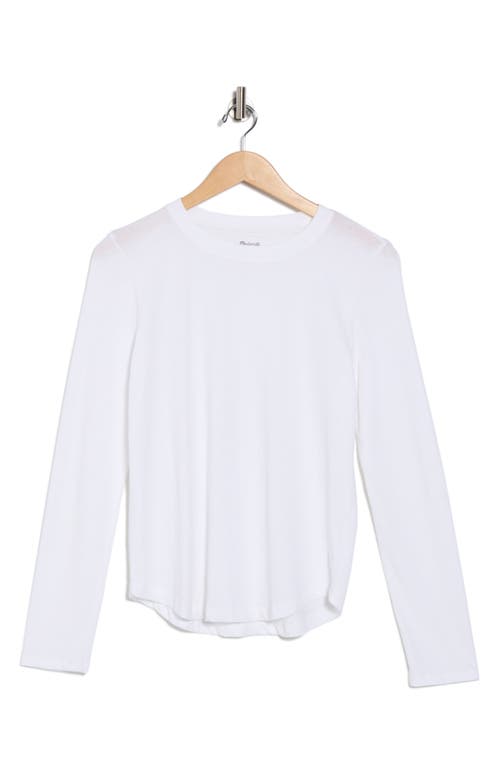 Madewell Soft Fade Long Sleeve T-shirt In White